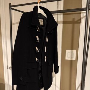 Women's Black Toggle Coat
